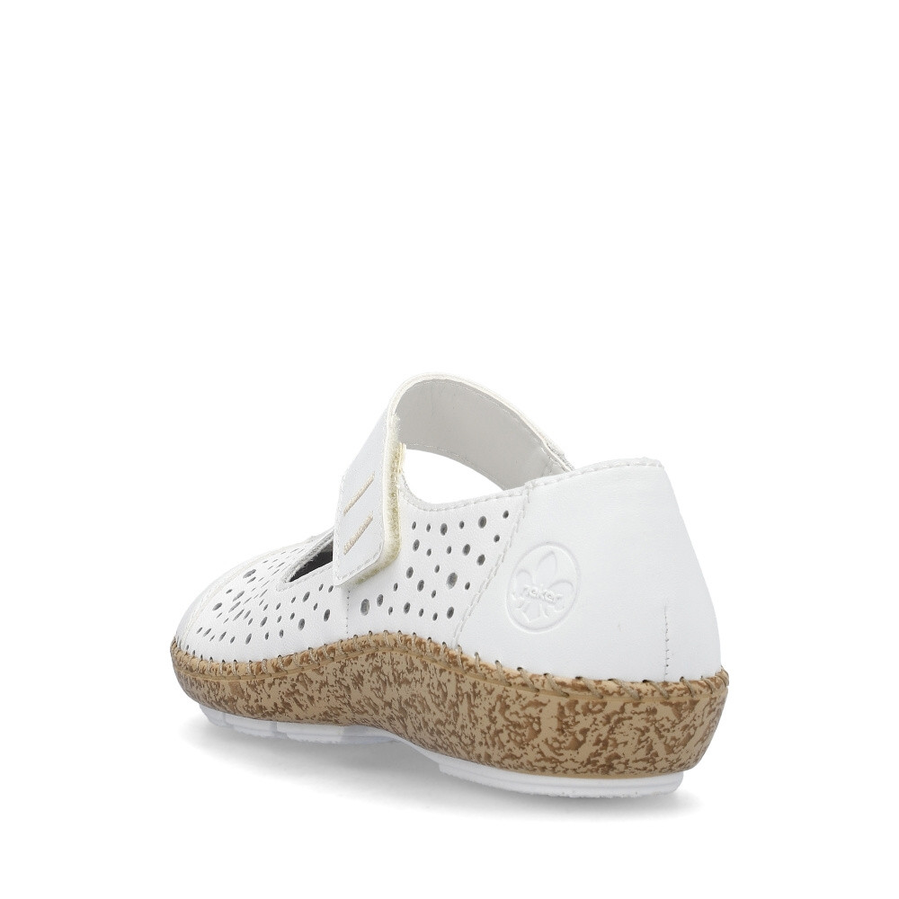 detail Dámské polobotky RIEKER 44880-80 bílá S4