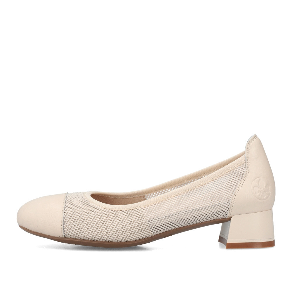 detail Dámské lodičky RIEKER 45065-80 bílá S4