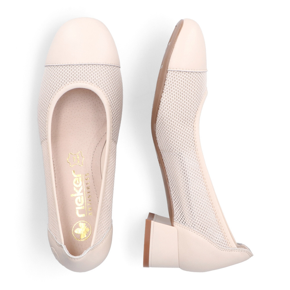 detail Dámské lodičky RIEKER 45065-80 bílá S4