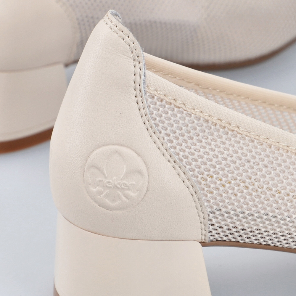 detail Dámské lodičky RIEKER 45065-80 bílá S4