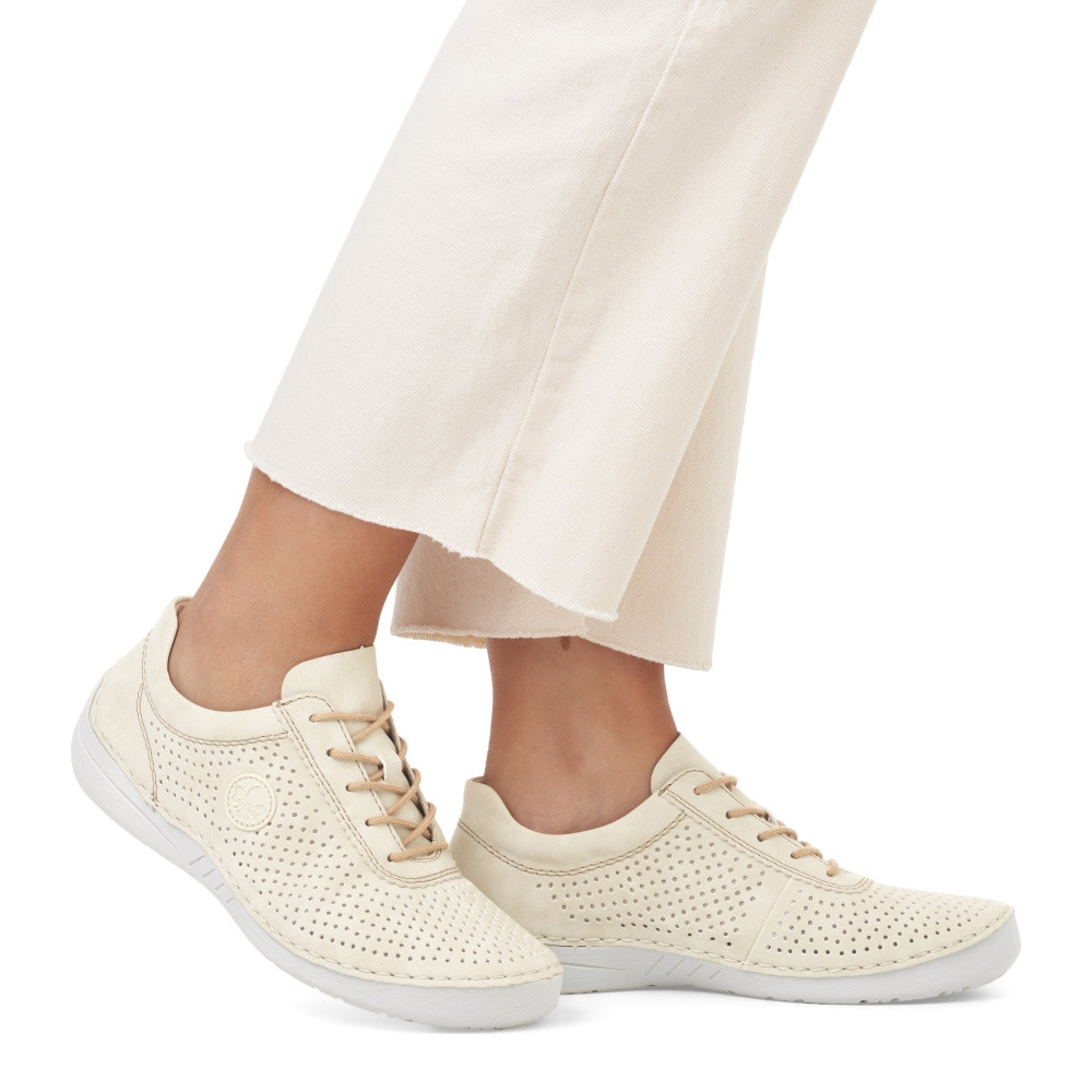 detail Dámské polobotky RIEKER 52546-60 béžová S4