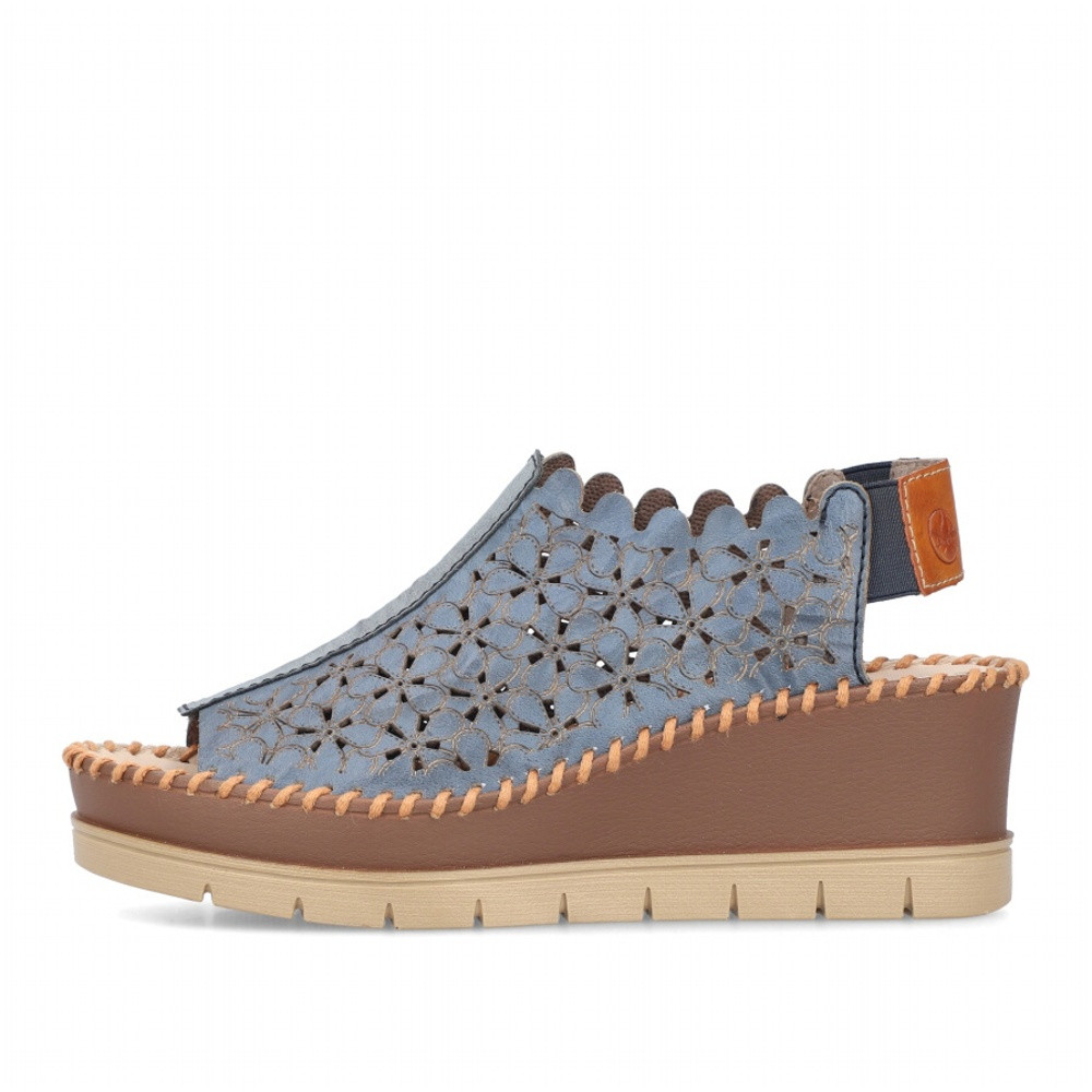 detail Dámské sandály RIEKER 60355-14 modrá S4