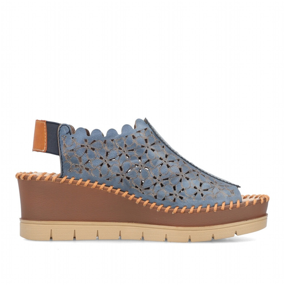 detail Dámské sandály RIEKER 60355-14 modrá S4