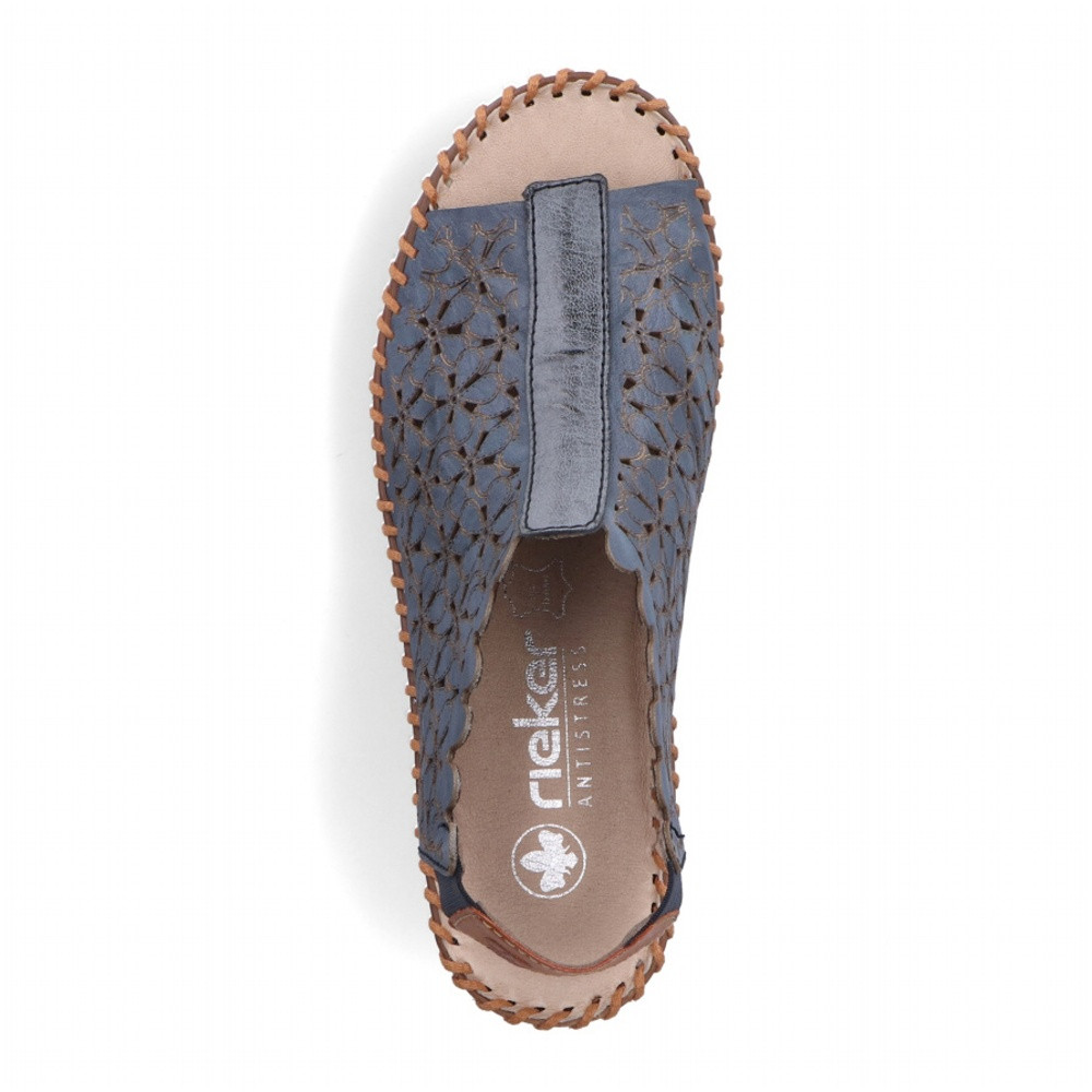 detail Dámské sandály RIEKER 60355-14 modrá S4