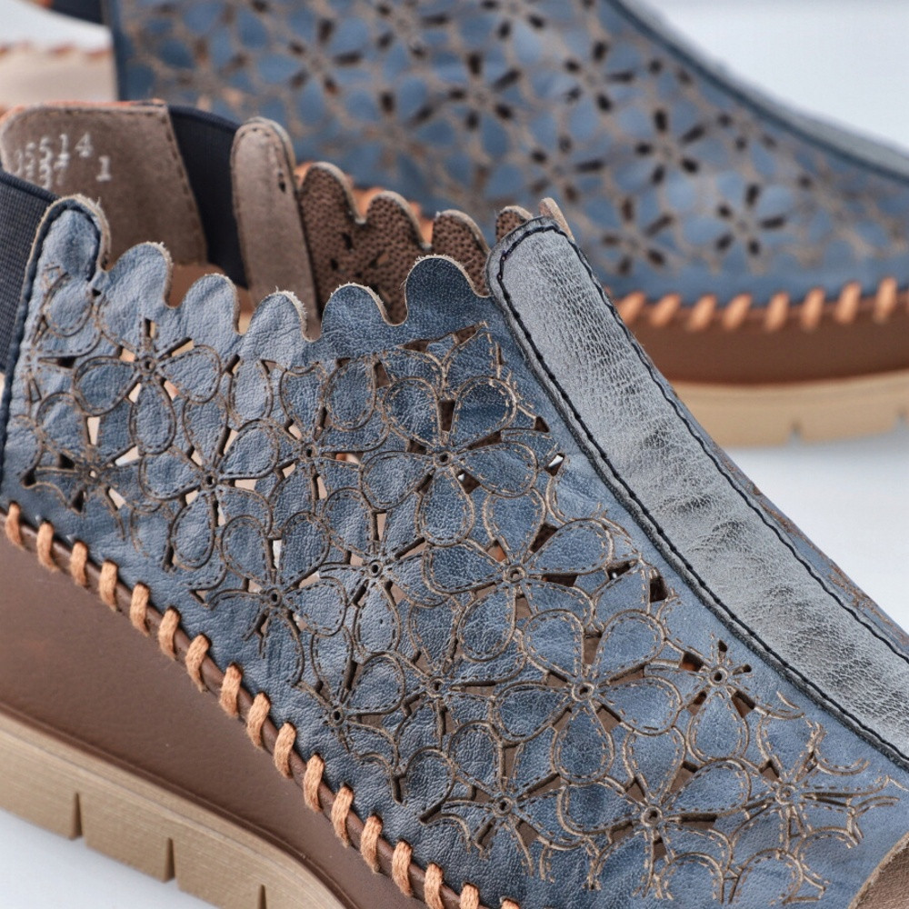 detail Dámské sandály RIEKER 60355-14 modrá S4