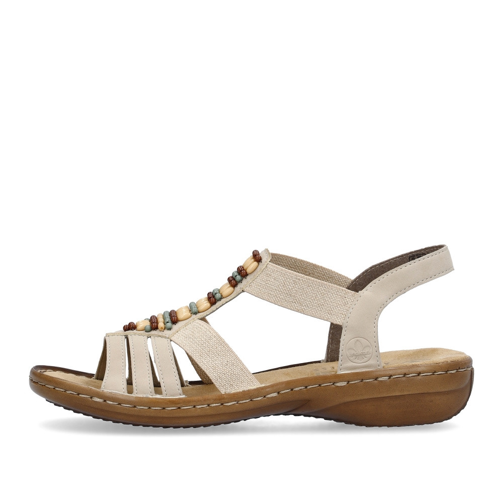 detail Dámské sandály RIEKER 60851-62 béžová S5