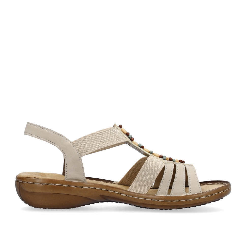 detail Dámské sandály RIEKER 60851-62 béžová S5