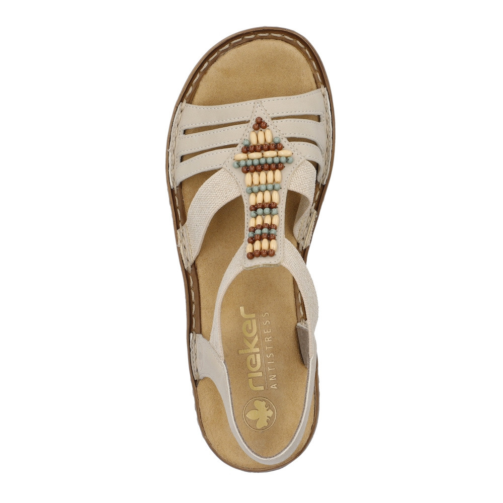 detail Dámské sandály RIEKER 60851-62 béžová S5