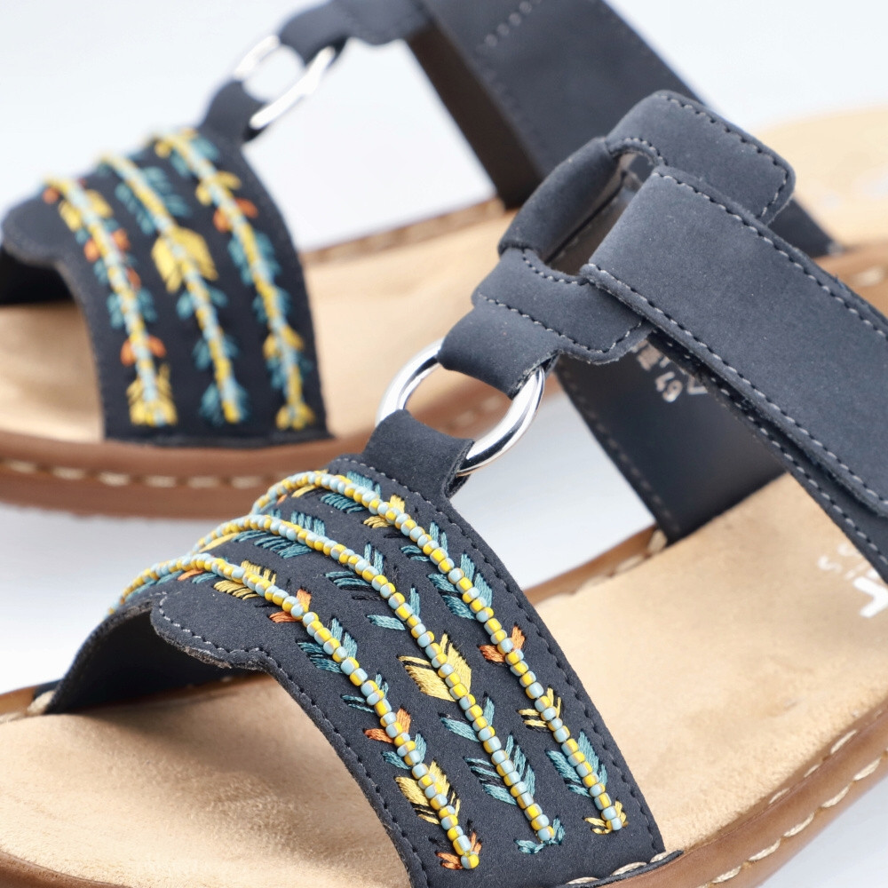 detail Dámské nazouváky RIEKER 60867-14 modrá S4