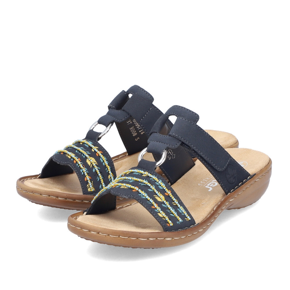 detail Dámské nazouváky RIEKER 60867-14 modrá S4