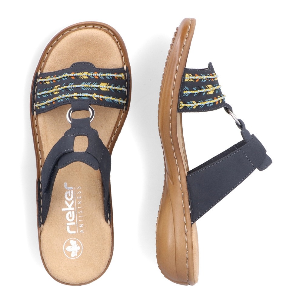 detail Dámské nazouváky RIEKER 60867-14 modrá S4