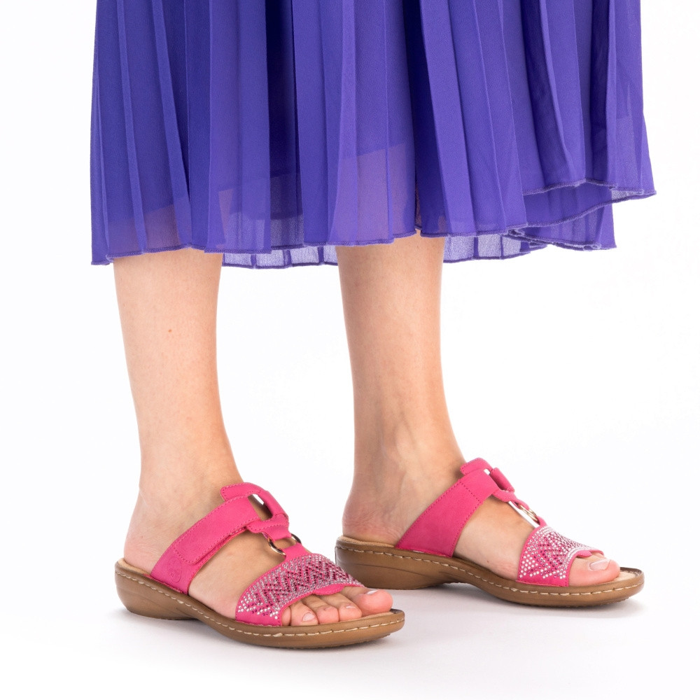 detail Dámské nazouváky RIEKER RIE-10203862-S4 růžová