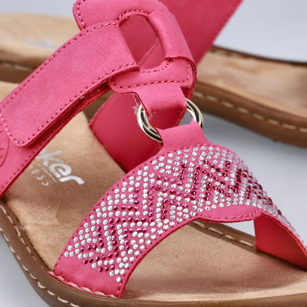 detail Dámské nazouváky RIEKER RIE-10203862-S4 růžová