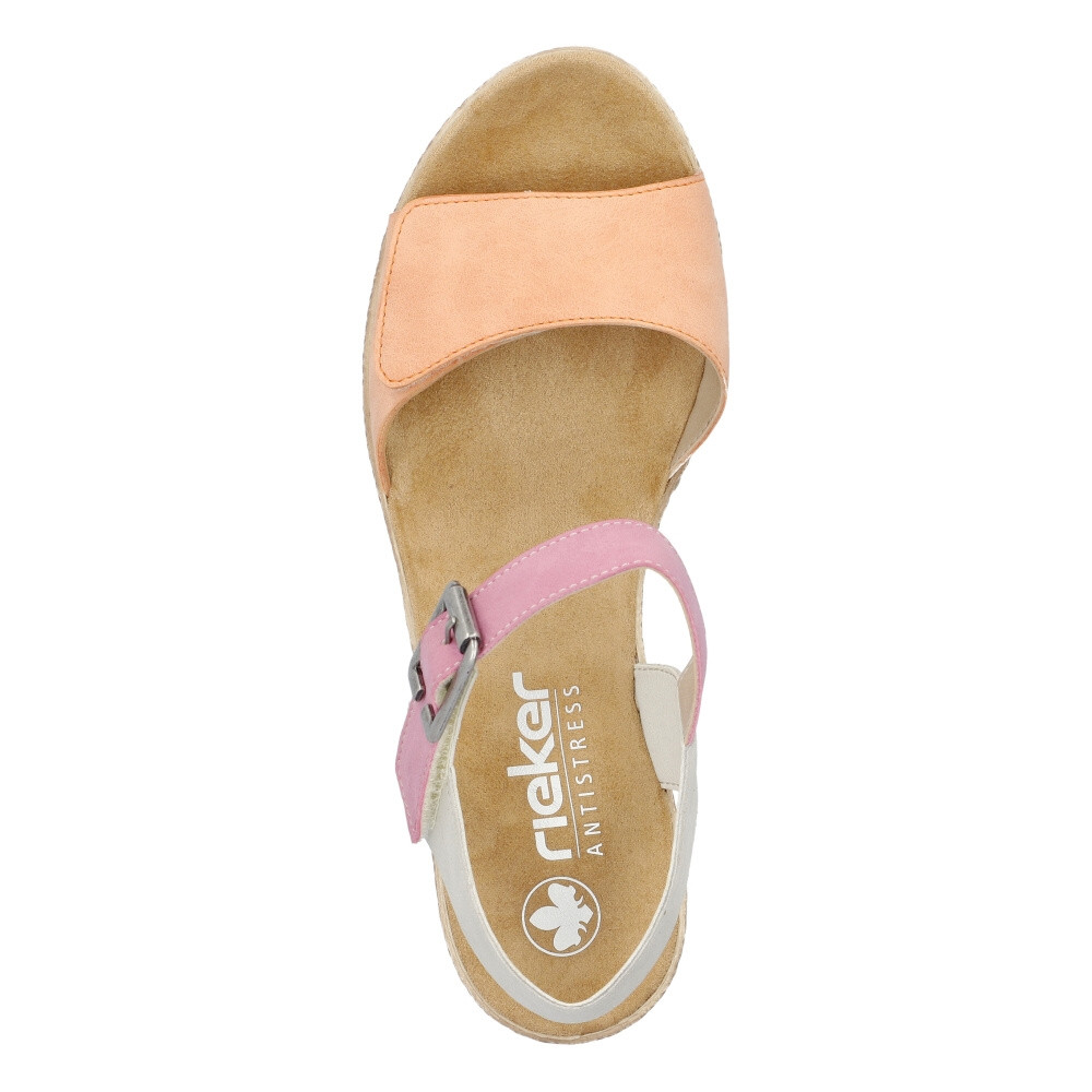 detail Dámské sandály RIEKER 61960-90 oranžová S4