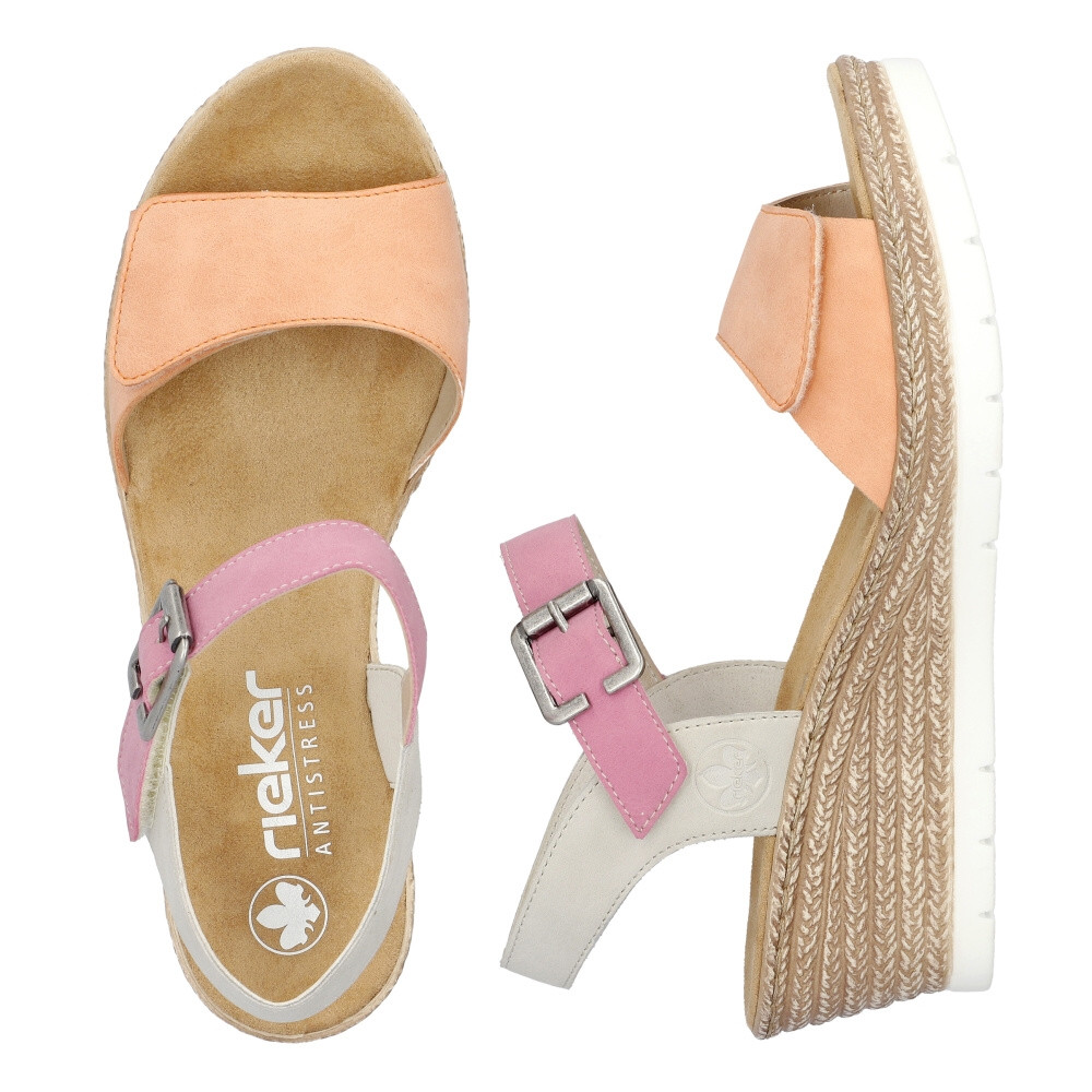 detail Dámské sandály RIEKER 61960-90 oranžová S4