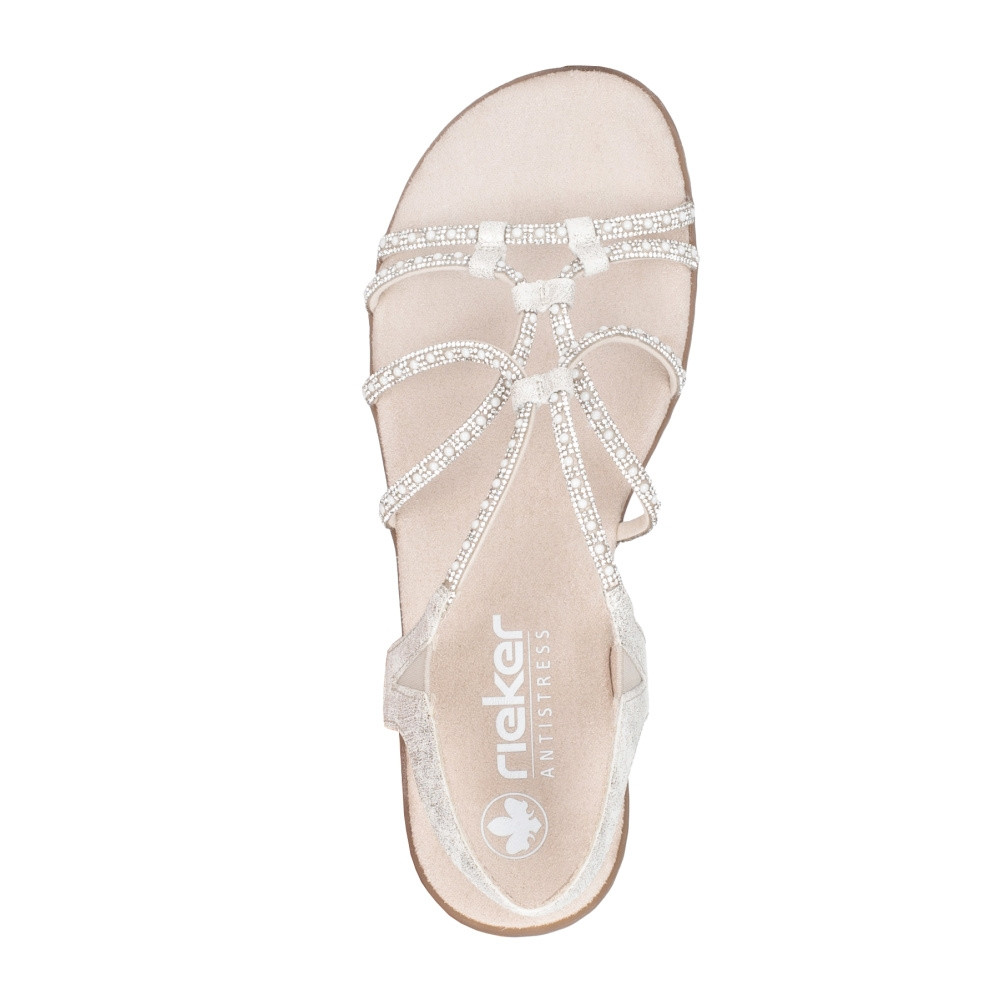 detail Dámské sandály RIEKER 64270-60 béžová S5