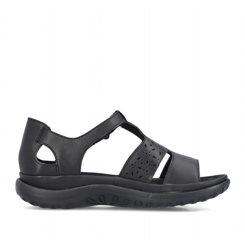 detail Dámské sandály RIEKER 64865-01 černá S4