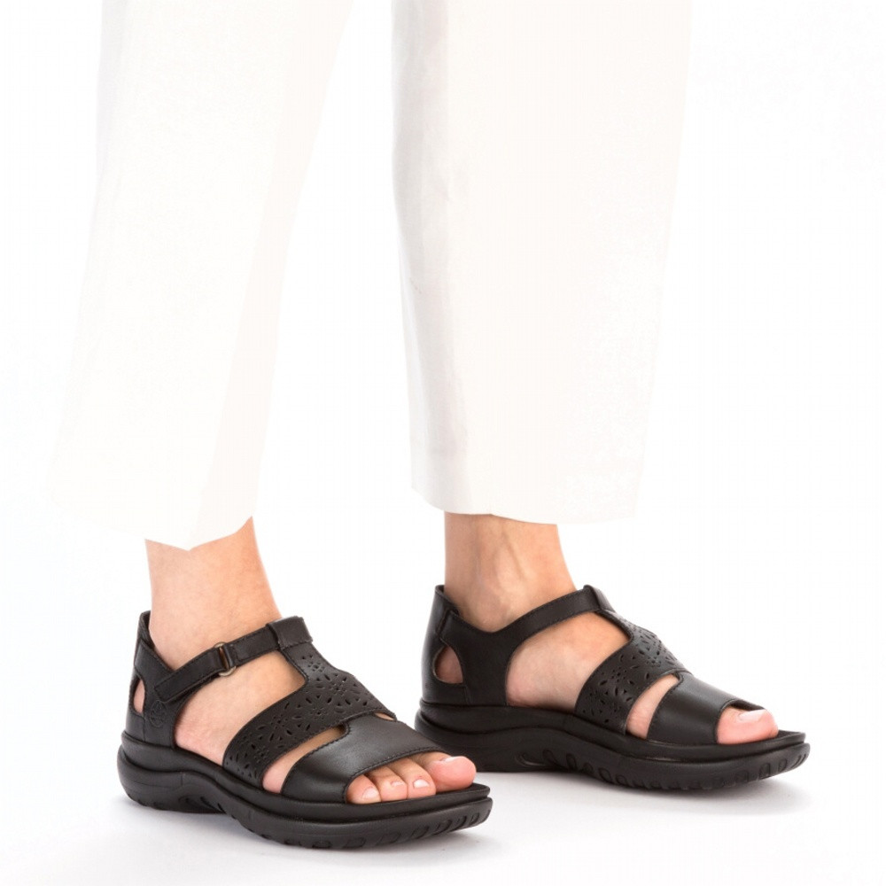 detail Dámské sandály RIEKER 64865-01 černá S4