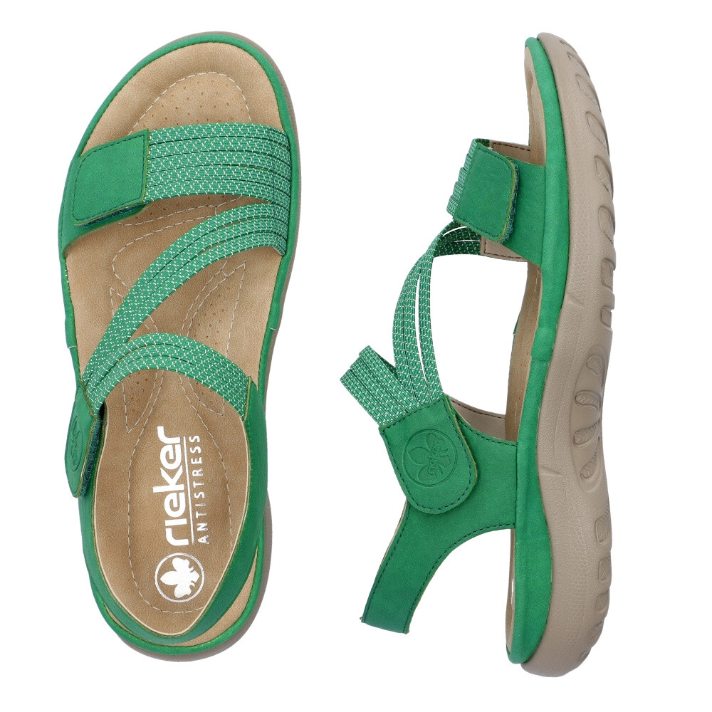 detail Dámské sandály RIEKER 64870-54 zelená S4