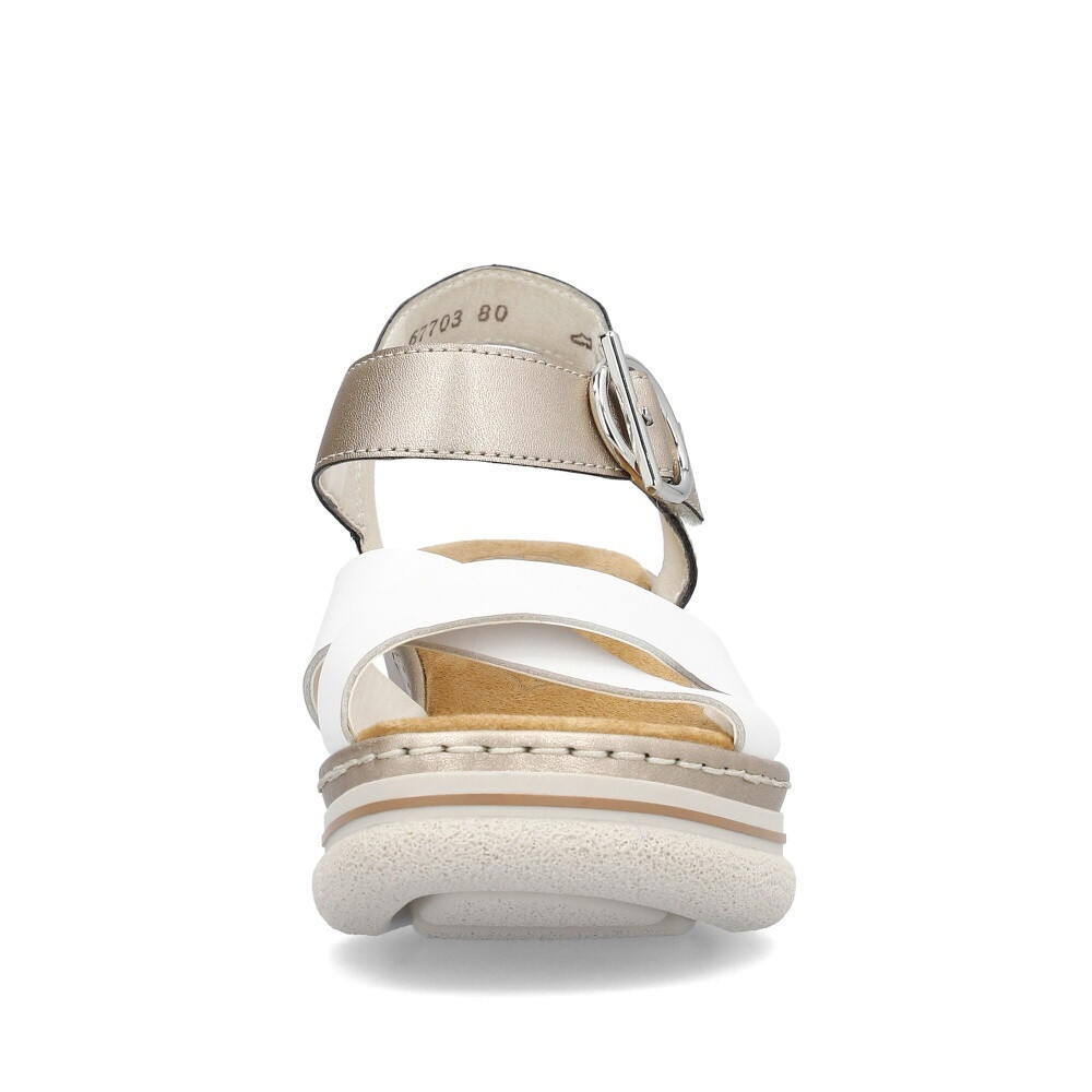 detail Dámske sandále RIEKER 67703-80 biela S4