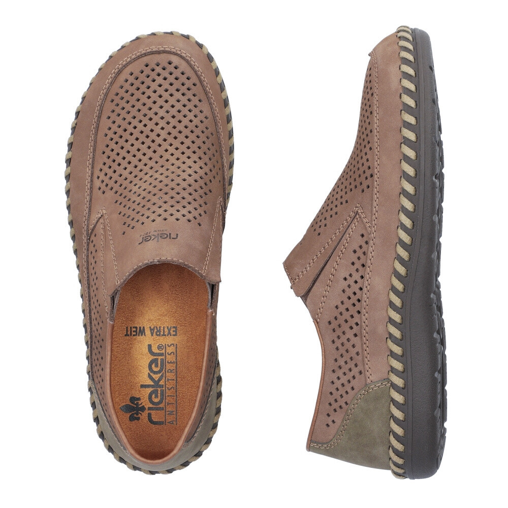 detail Pánské mokasíny RIEKER B2464-25 hnědá S4