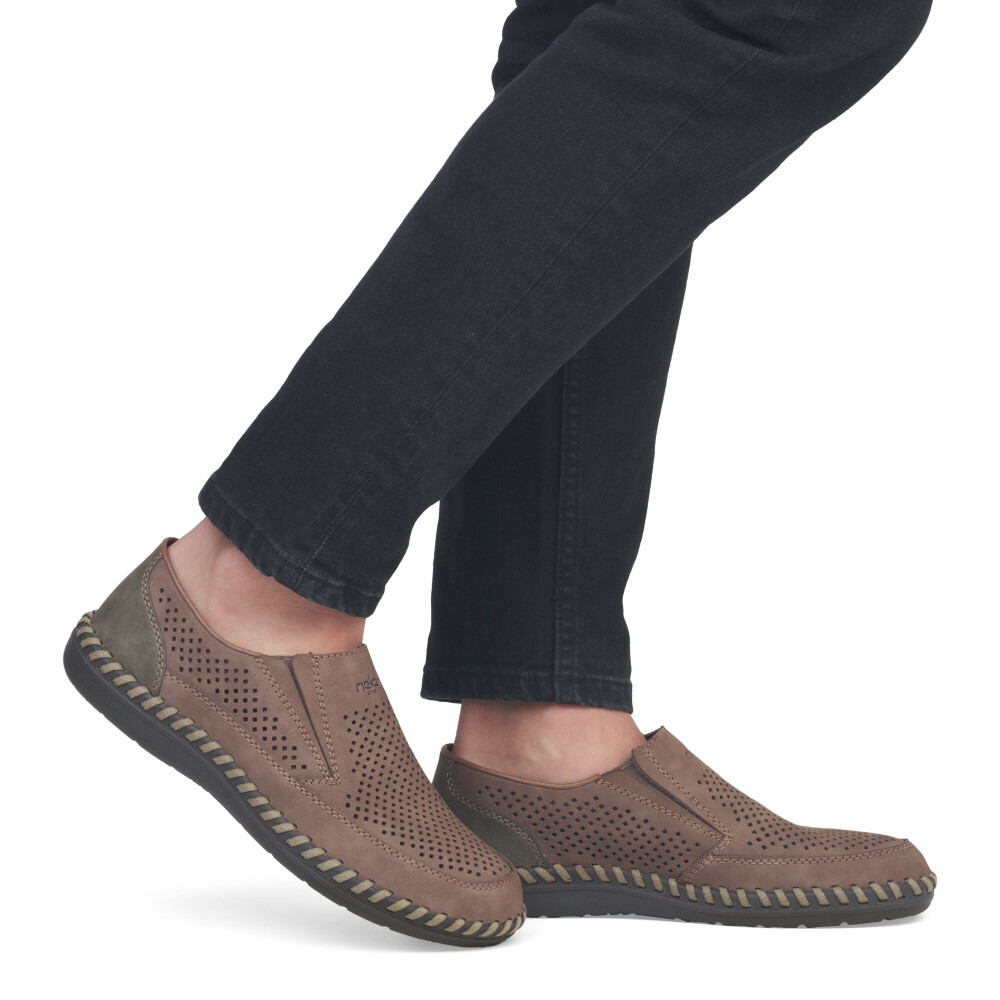 detail Pánské mokasíny RIEKER B2464-25 hnědá S4