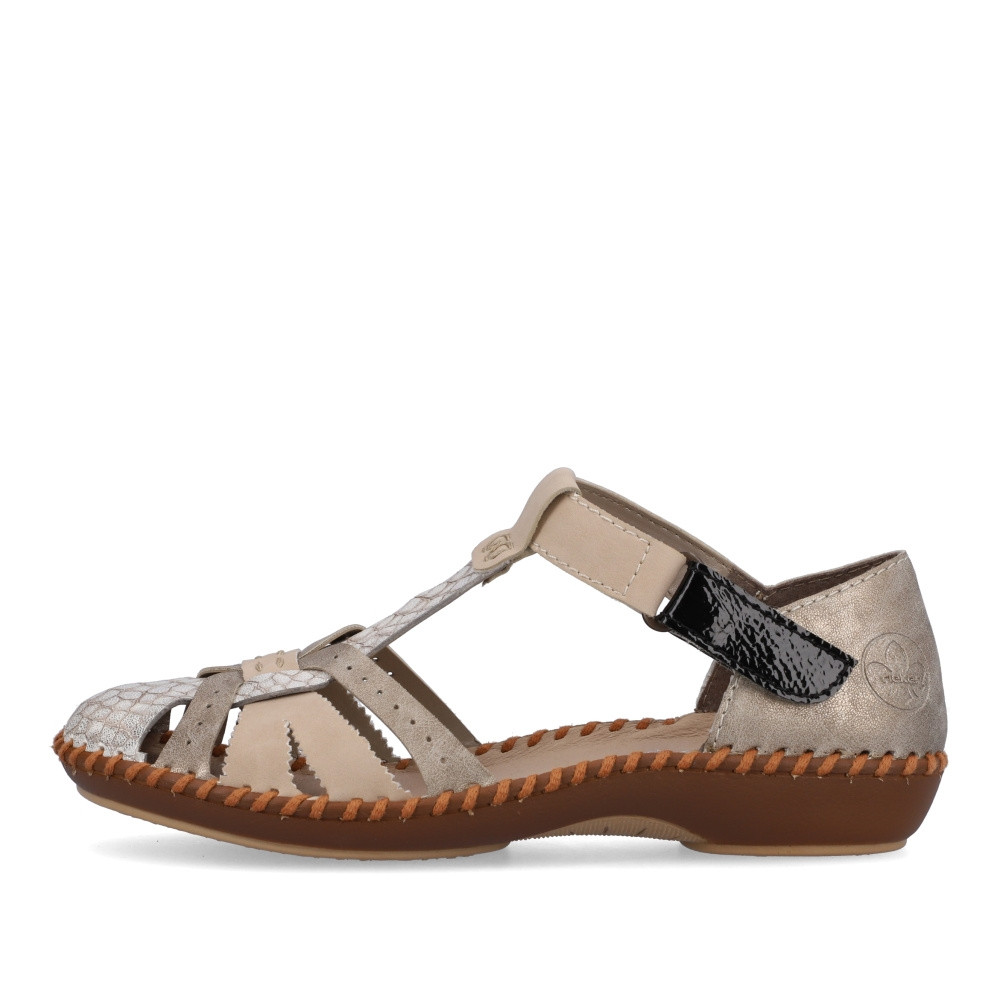 detail Dámské sandály RIEKER M1650-60 béžová S4