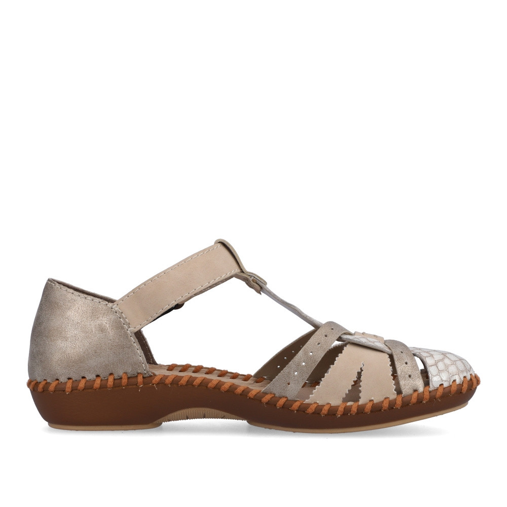 detail Dámské sandály RIEKER M1650-60 béžová S4