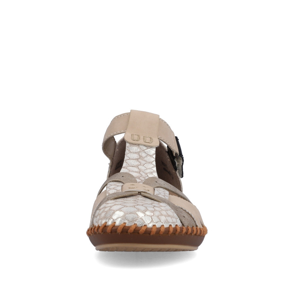 detail Dámské sandály RIEKER M1650-60 béžová S4