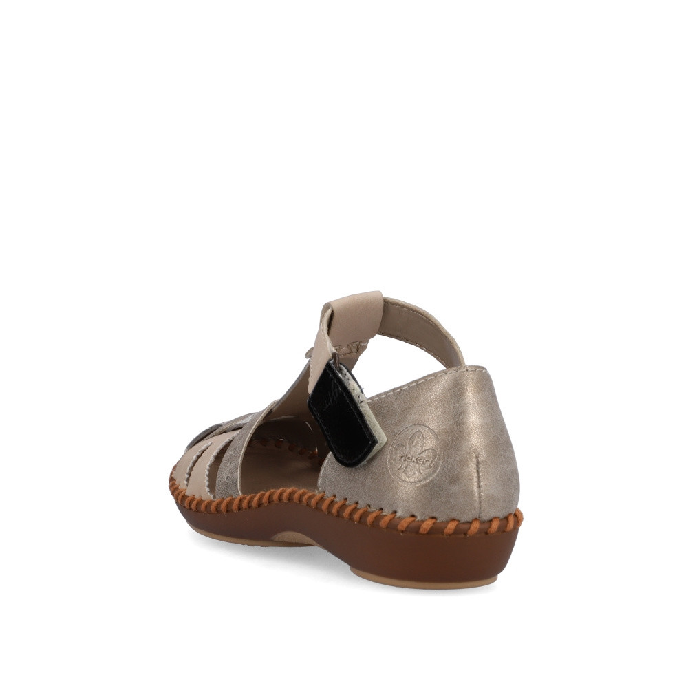 detail Dámské sandály RIEKER M1650-60 béžová S4