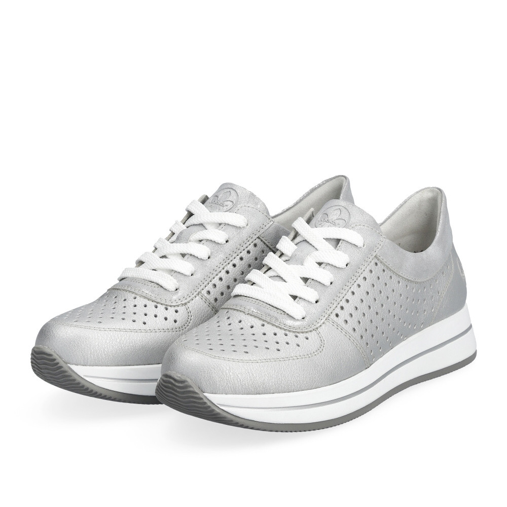 detail Dámské tenisky RIEKER N4515-90 stříbrná S4
