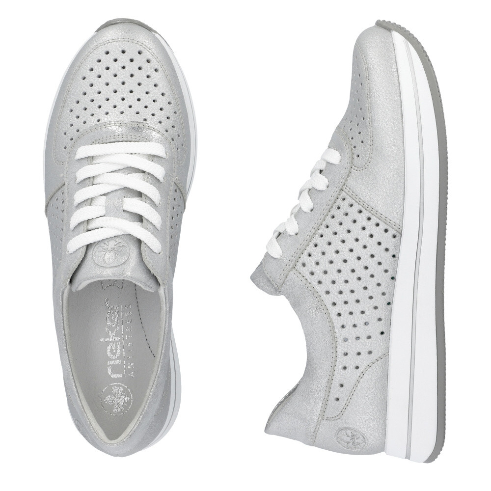 detail Dámské tenisky RIEKER N4515-90 stříbrná S4