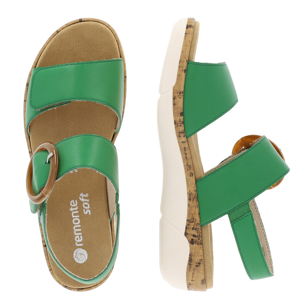 detail Dámské sandály REMONTE R6853-53 zelená S4