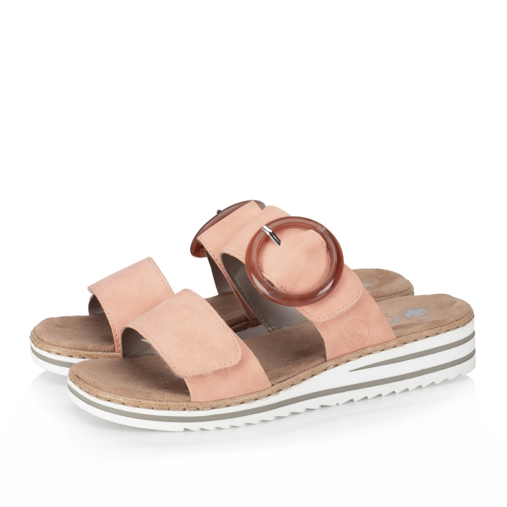 detail Dámské nazouváky RIEKER V0692-38 oranžová S4