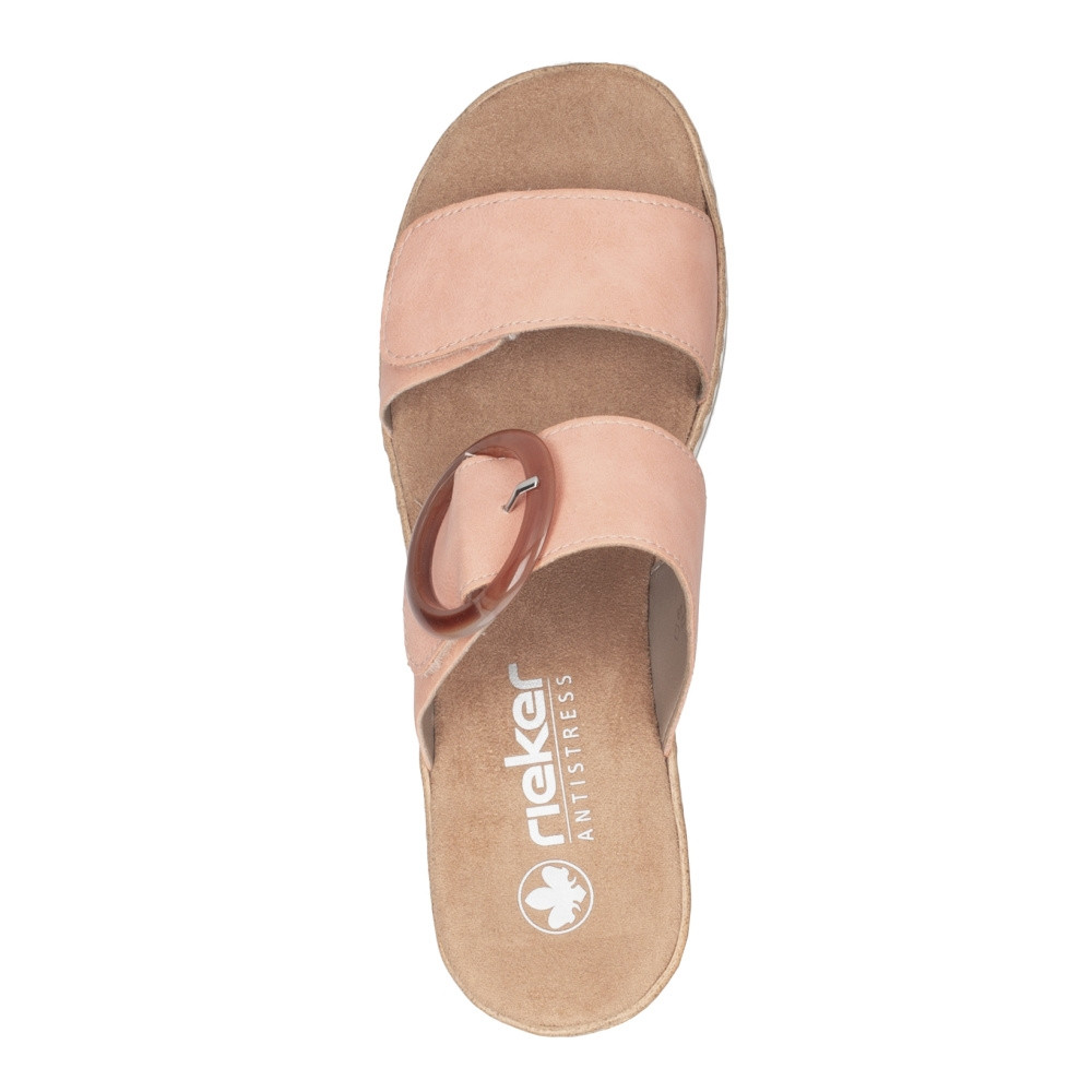 detail Dámské nazouváky RIEKER V0692-38 oranžová S4