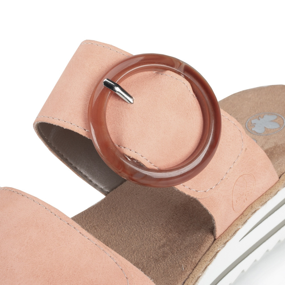 detail Dámské nazouváky RIEKER V0692-38 oranžová S4