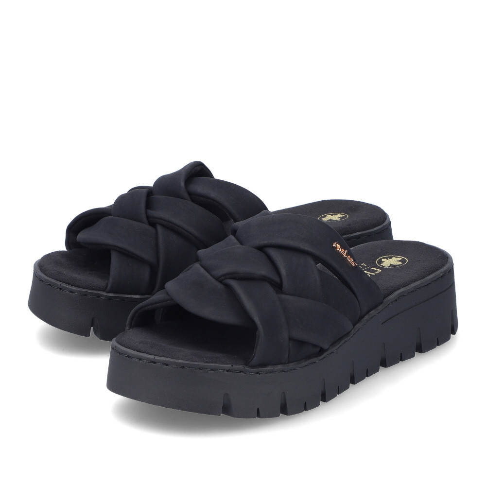 detail Dámské nazouváky RIEKER V1008-00 černá S4