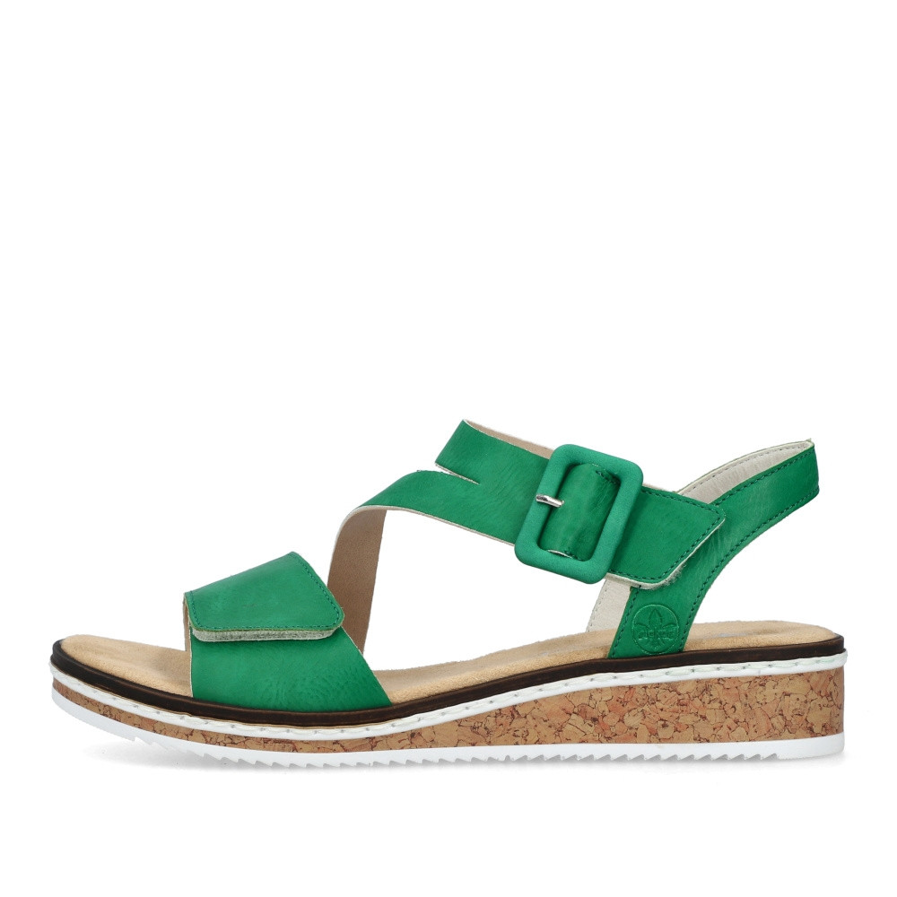 detail Dámské sandály RIEKER V3660-54 zelená S4