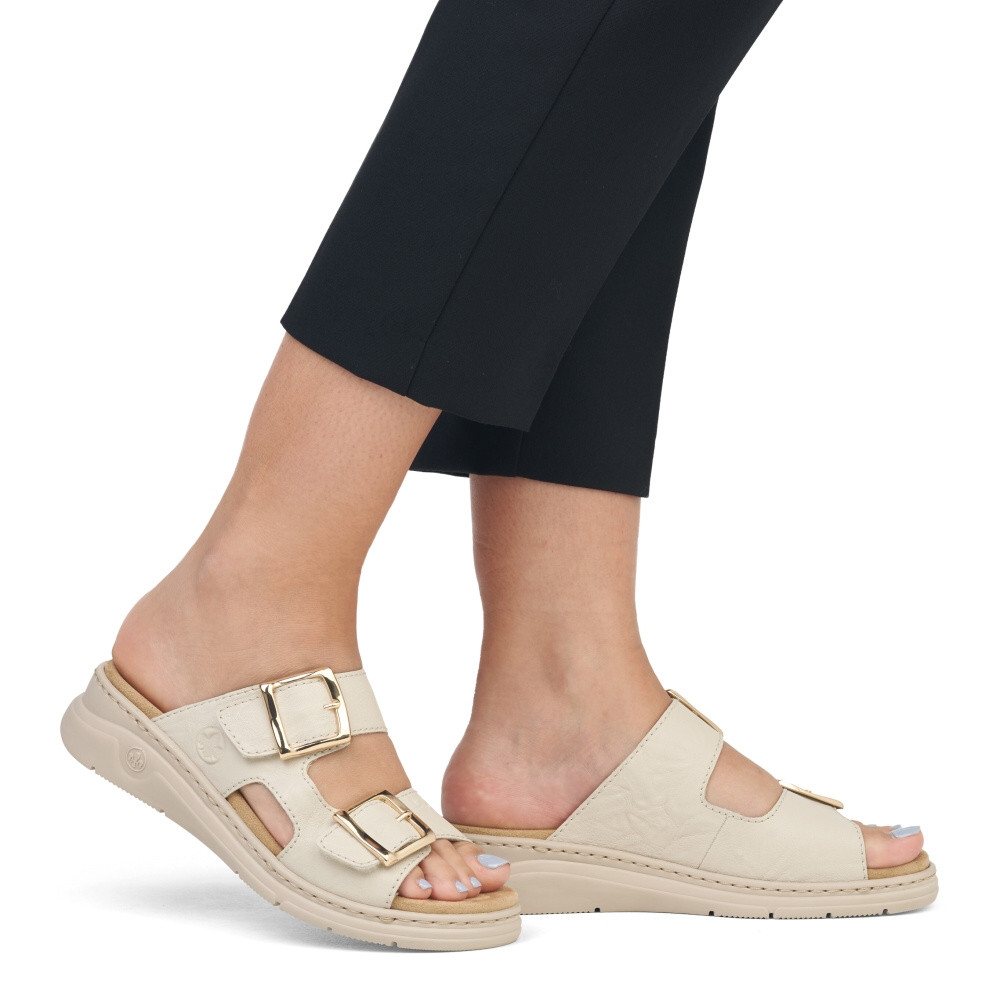 detail Dámské nazouváky RIEKER V9254-60 béžová S4