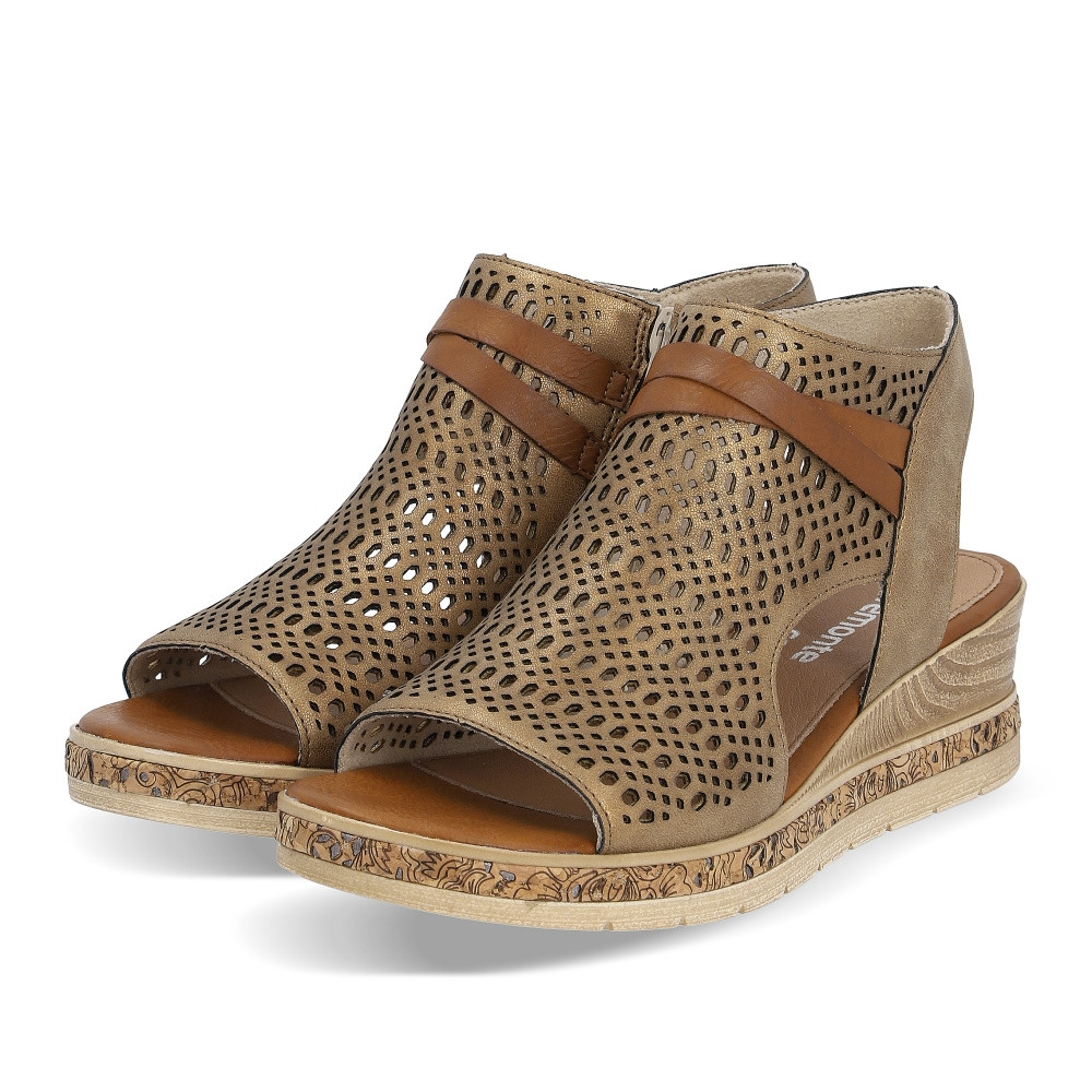 detail Dámské sandály REMONTE D3075-90 zlatá S4