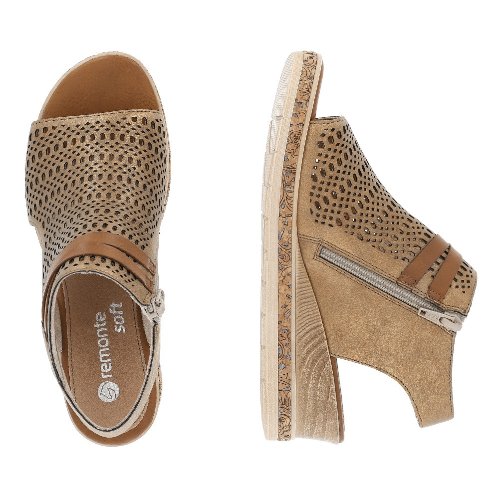 detail Dámské sandály REMONTE D3075-90 zlatá S4