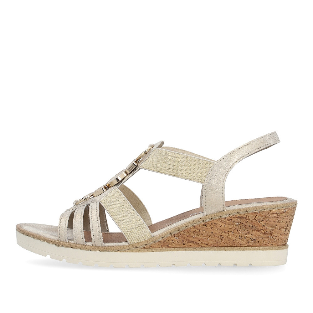 detail Dámské sandály REMONTE R6264-90 zlatá S4