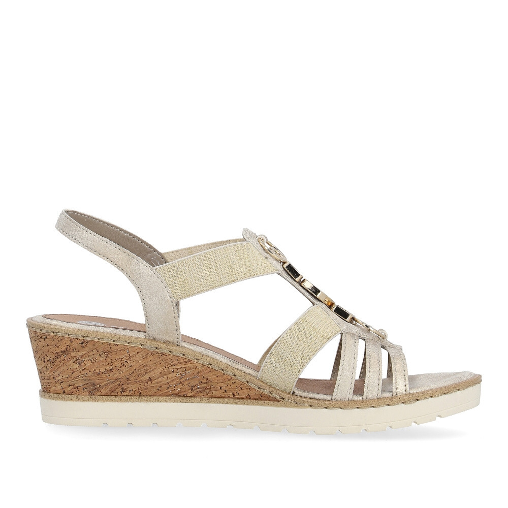 detail Dámské sandály REMONTE R6264-90 zlatá S4