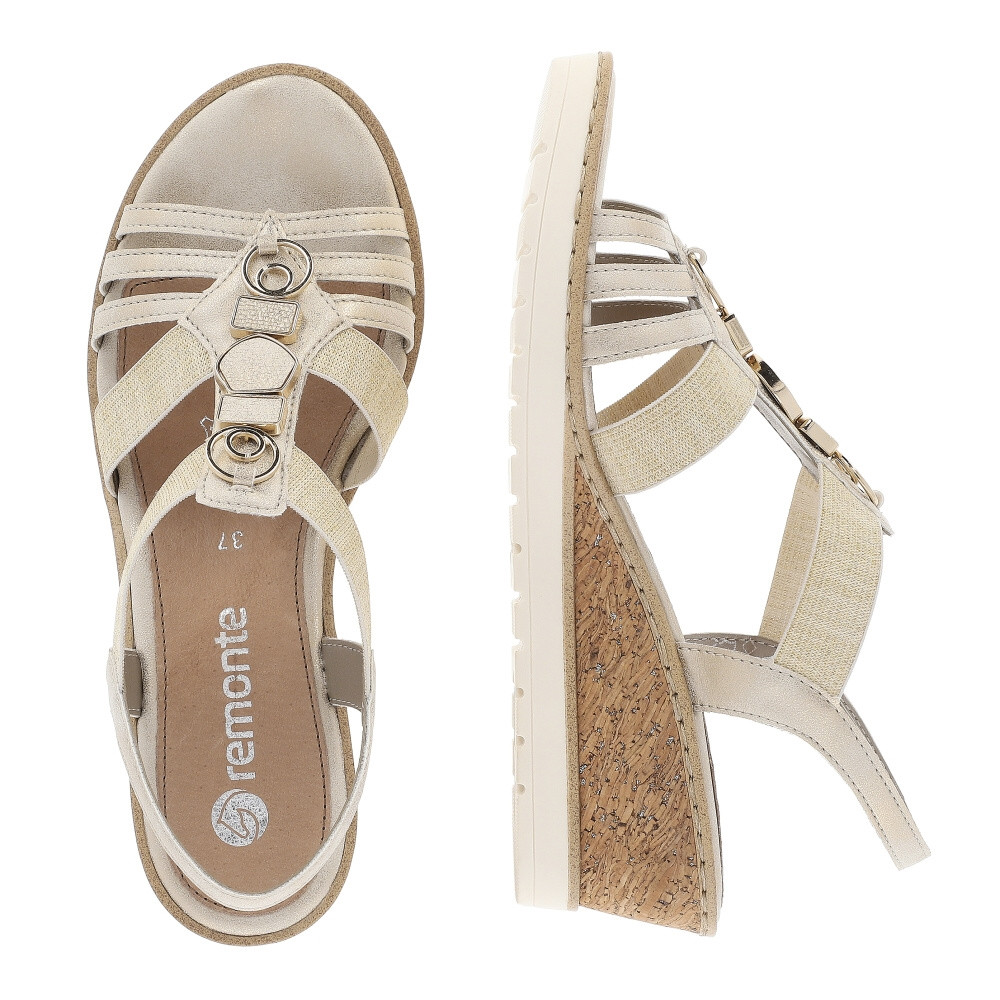 detail Dámské sandály REMONTE R6264-90 zlatá S4