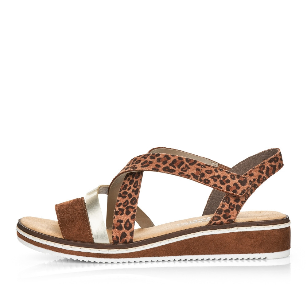 detail Dámské sandály RIEKER V3663-24 hnědá S4