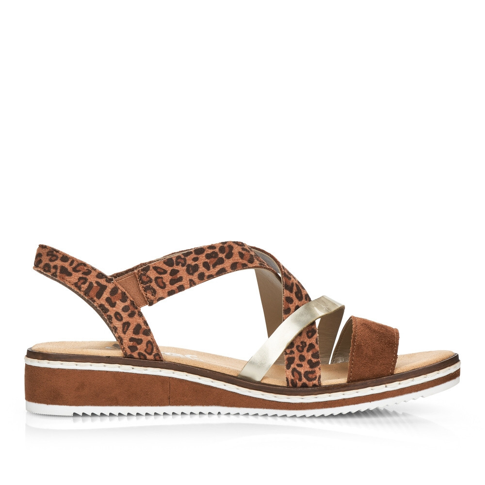 detail Dámské sandály RIEKER V3663-24 hnědá S4