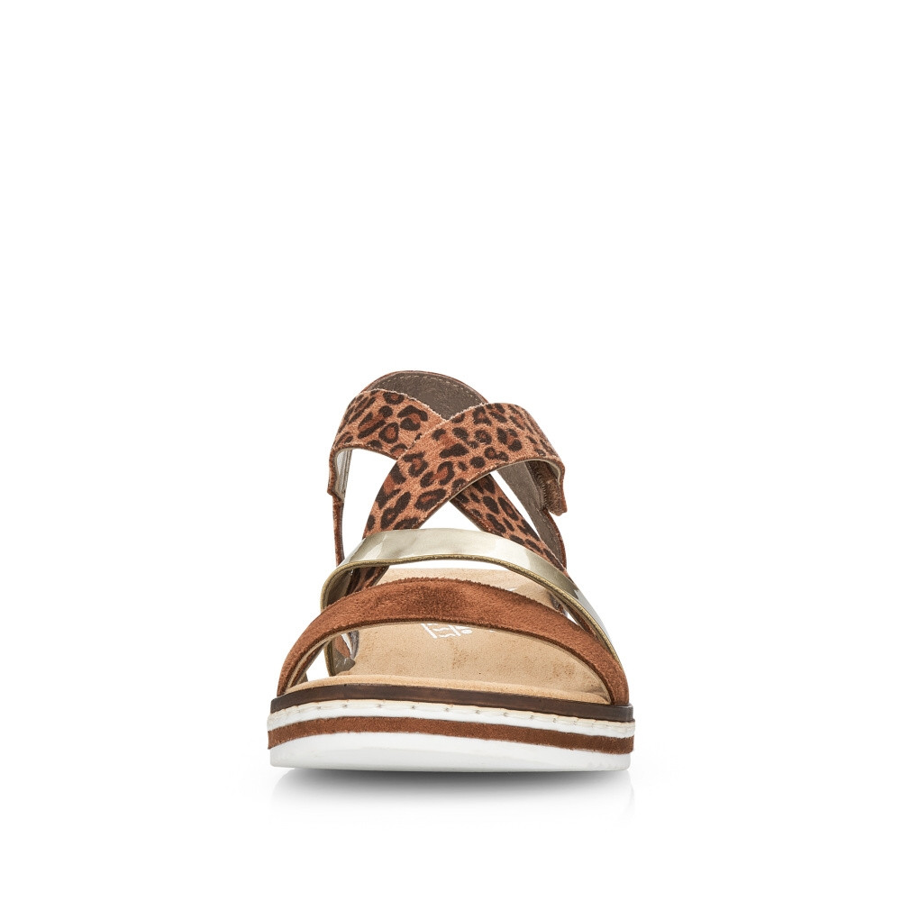 detail Dámské sandály RIEKER V3663-24 hnědá S4