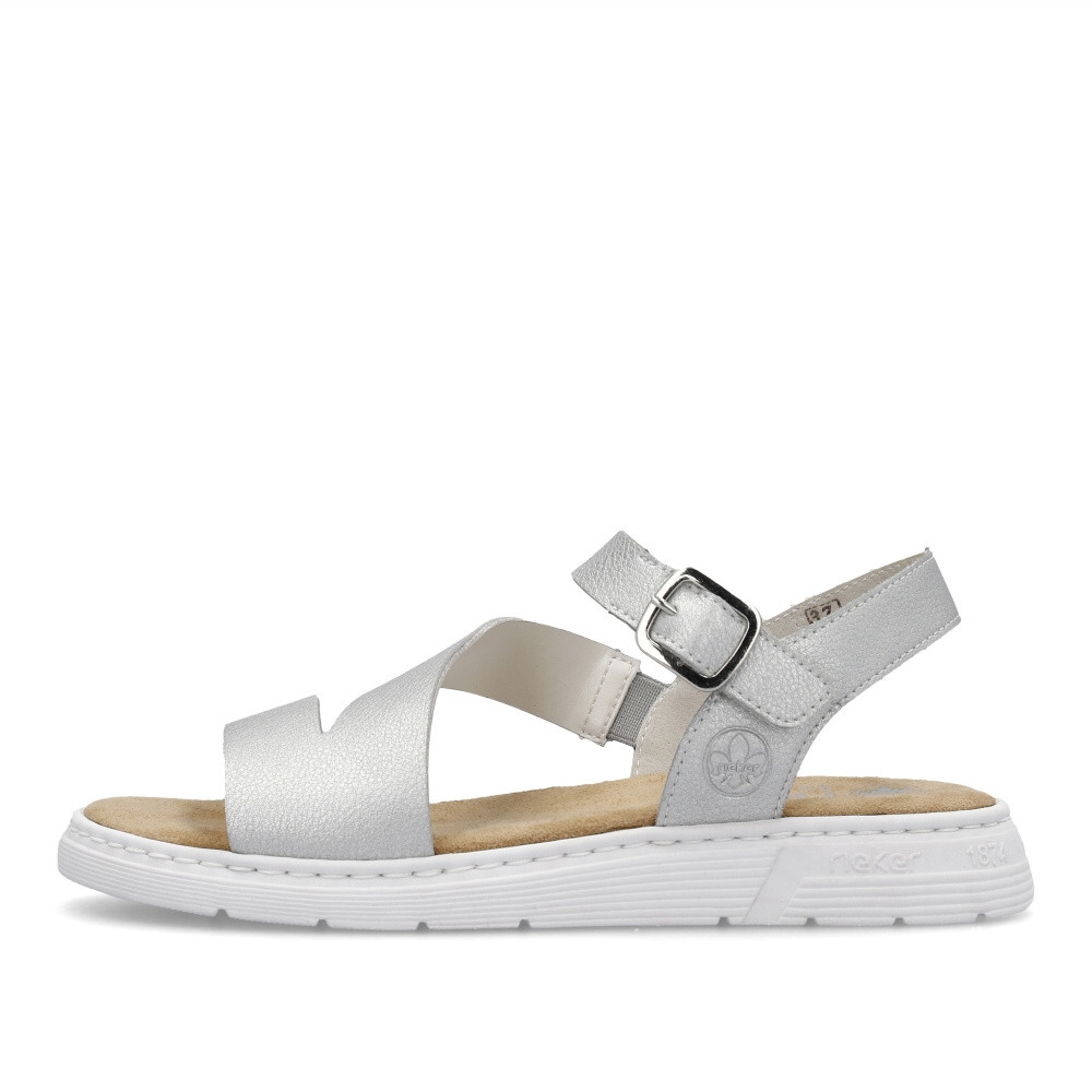 detail Dámske sandále RIEKER V9110-90 strieborná S4