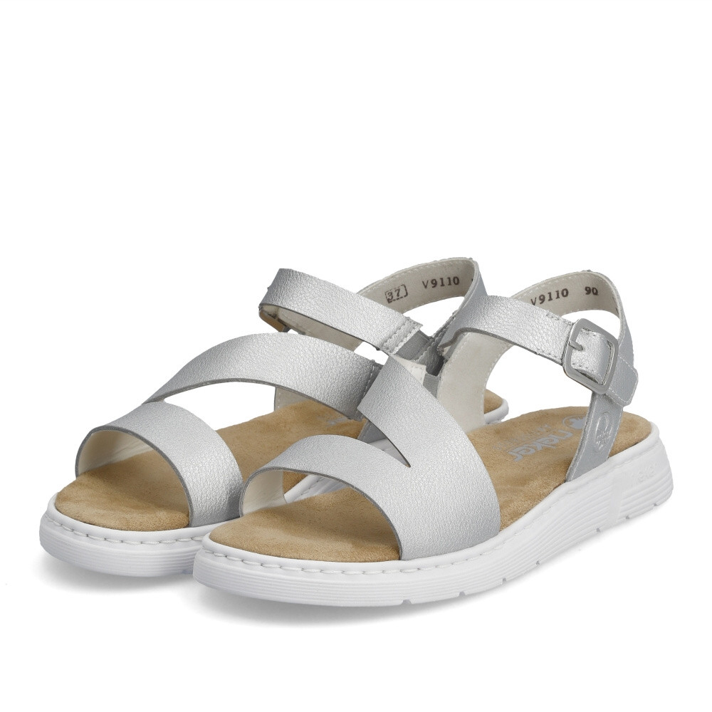 detail Dámske sandále RIEKER V9110-90 strieborná S4