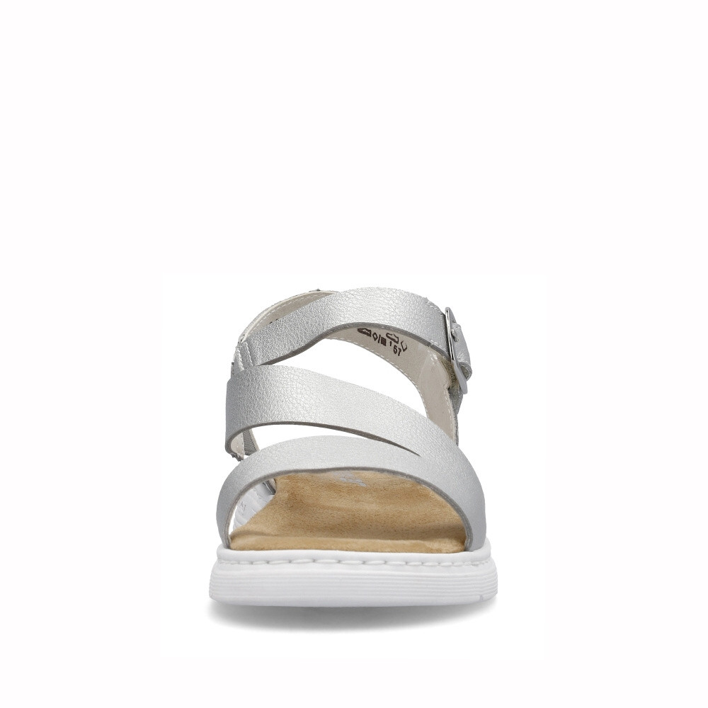 detail Dámske sandále RIEKER V9110-90 strieborná S4